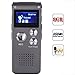 Produktbild Mele Digitaler Sprachrecorder mit Doppelmikrofonen Wiedergabe Verbessertes kleines Band für Vorlesungen Besprechungen Interviews USB-Aufladung MP3-Unterstützung TF-Karte mit bis zu 8 GB,Gray