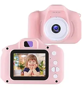 Casatail Digital Camera for Kids, Camera for Kids Real, Child Video Recorder Camera Full HD 1080P Handy Portable Camera 2.0 Screen, with Inbuilt Games for Kids(Pink)