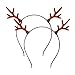 Price comparison product image 2 Pieces Deer Antlers Headband Brown Reindeer Headbands for Kids Adults Christmas Party Hair Accessories