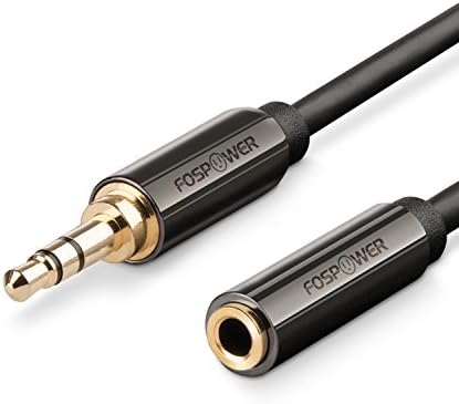 Audio Extension Cable (4.6M/15FT), FosPower 3.5mm Male to Female Audio Auxiliary Stereo Jack Cable Cord [Gold Plated] for Phones, Headphones, Speakers, Tablets, PCs, MP3 Players and More