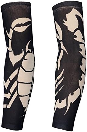 Fashion Nylon Fake Temporary Tattoo Sleeves Arm Stockings Tatoo 1pairs-N L