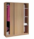 armario ropero blanco puertas correderas Además sus 3 puertas correderas tienen un deslizamiento muy suave para que lo puedas utilizar cómodamente y puedas acceder a su interior fácilmente.