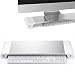Produktbild FSDUALWIN Alumium Laptop der Monitor Ständer Spacebar Speicher mit Keyboard Storage Schreibtischregal Steharbeitsplatz 4 USB Ports für PC,Laptop,Computer, Apple,Imac