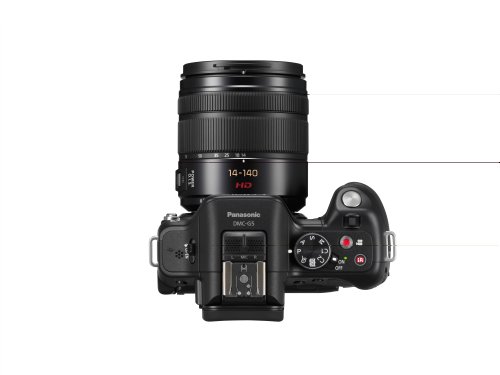 Panasonic Lumix DMC-G5HEB-K Compact System Camera with 14-140mm Lens - Black (16.5MP) LCD