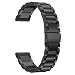 Produktbild Altsommer Bunter Farben Armband 22mm für Garmin Fenix 5 Plus GPS Luxus Edelstahl mit Faltschließe Armbände,mit Schnellverschluss Replacement Wrist Strap Bnad für Damen Herren (Schwarz)