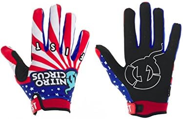 Fist Handwear Nitro Circus Red-White-Blue Stars and Stripes Strapped MX Gloves