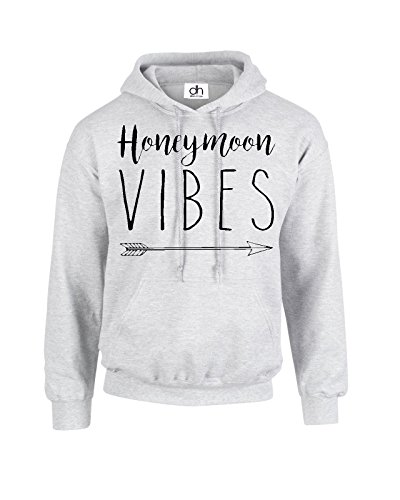 D&H CLOTHING UKHoneymoon Honey Moon Vibes Holiday Just Married Couples Romantic Valentines Day Engaged Hubby Wifey King Queen Cotton Tote Bag Pullover Hoodie Unisex