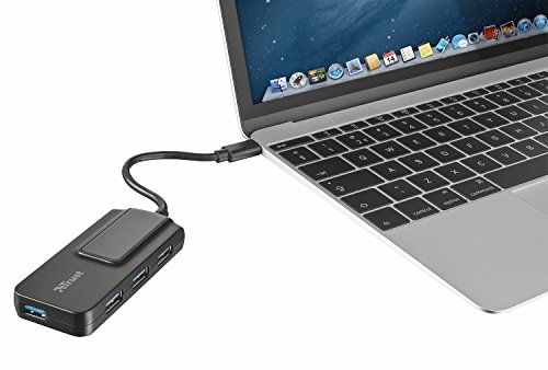 Trust 21319 Oila USB Typ C auf Standard USB 3.1 Gen 1 Hub mit 4 Ports (Typ A) schwarz - 5