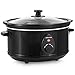 Produktbild Andrew James Slow Cooker | 1,5 Liter Schongarer | Hartglasdeckel und Abnehmbarer Keramik-Innentopf | Ideal zum Kochen von bis zu 6 Mittelgroße Portionen | 3 Temperatureinstellungen | Schwarz | 120W