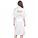 Produktbild VENI MASEE Damen Bride Morgenmantel Pure Farbe Weiche Bride Kimono Hochzeitsfeier 2 Stil zu Wählen(S-2XL)
