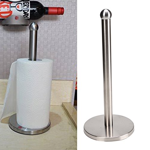 Bature Toilet Paper Holder Roll Tissue Freestanding Kitchen Bathroom Chrome Stand