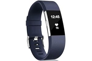 Sago Compatibile con Fitbit Charge 2 cinturino di ricambio classico da donna uomo piccolo grande