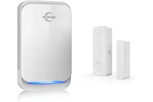 AKTIVSTAR Alarma para Puerta y Ventana timbre con Sensor magnético para puerta 38 sonido 4 Adjustable Volume Mode LED Indicator Timbre para negocios/casa