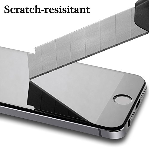 iPhone 5S SE Panzerglas Schutzfolie, DOSMUNG[2 Stück] Panzerglasfolie iPhone 5S SE 5 5c, 9H Härtegrad Gehärtetem Glas Displayschutzfolie, 99% Transparenz-Schutz vor Wasser, Öl, Staub und Kratzern - 5