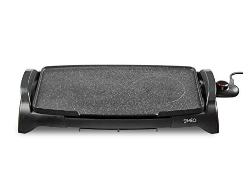 Siméo PLC410 Plancha électrique, Fonte, Noir