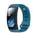 Produktbild Altsommer Uhrenarmband für Samsung Gear Fit 2 SM-R360(145-195mm) Weiches Silikon Sportarmband Armband Ersatzarmband mit Edelstahl Schnalle Armband für Damen Frauen 9 Farben (Navy)