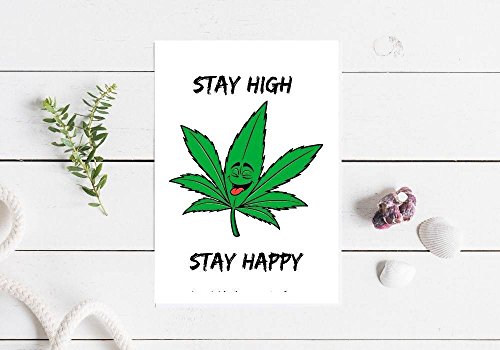 MARIJUANA WEED Spliff Card Weed Go Well together Notelet ? Blank ? Birthday ? Valentines Day