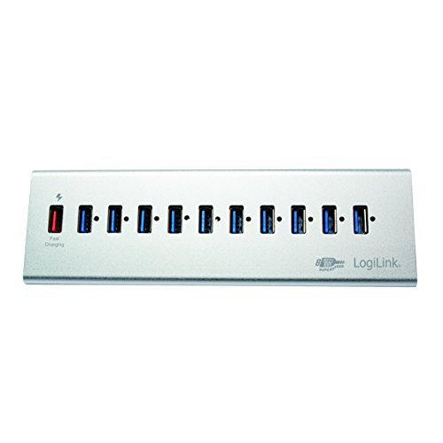 LogiLink USB 3.0 Hub 10-Port + 1x Schnell-Ladeport - 2