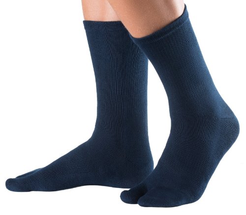Knitido Traditionals Tabi - Mid-calf Tabi Socks, Cotton, Size:UK 9-11;Colours:navy