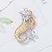 Produktbild ERH Animal Plaqué Animal, Cuivre, Plaqué, Animal, Broche De Perle D'eau Douce, Hommes Et Femmes, Zircon Animal, Broche Sirène, Mode Haut De Gamme, or