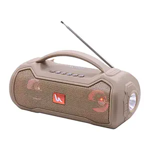 UBON Sound King SP-6695 10 Watt 2.0 Channel Truly Wireless Bluetooth Portable Speaker (Light Brown)