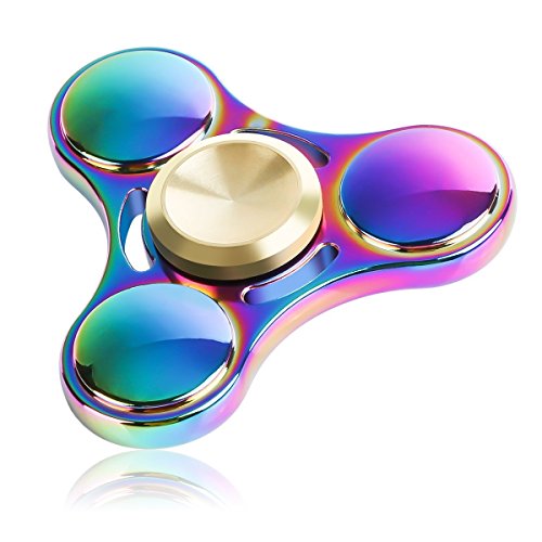 KONKY Hand Spinner Fidget Alloy Focus Toy Fidget with Fast Bearing, EDC Spinner Stress Reducer for Kids Adults Anxiety Relief, ADD, ADHD and Finger Training, Rainbow KONKY Hand Spinner Fidget Alloy Focus Toy Fidget with Fast Bearing, EDC Spinner Stress Reducer for Kids Adults Anxiety Relief, ADD, ADHD and Finger Training, Rainbow