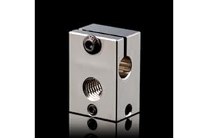 BZ 3D 1 STÜCK PT100 V6 Heizblock Plated Copper Heater Block,V6 Plattierte Kupfer Heizblock Mit Silikon Socke für V6 Hotend,Prusa i3 MK3/3S Heizblock.