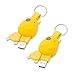 Produktbild munkees 2 x Schlüsselanhänger Hippo USB Ladekabel für Smartphones, Micro-USB, Lightning, Doppelpack Gelb, 37002
