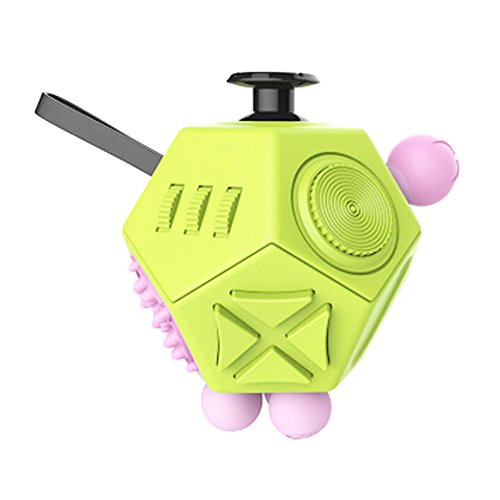 St.Mandyur Fidget Magic Cube II 12 Sides Relieves Stress And Anxiety for Children and Adults Attention Focus Toy (Green) St.Mandyur Fidget Magic Cube II 12 Sides Relieves Stress And Anxiety for Children and Adults Attention Focus Toy (Green)