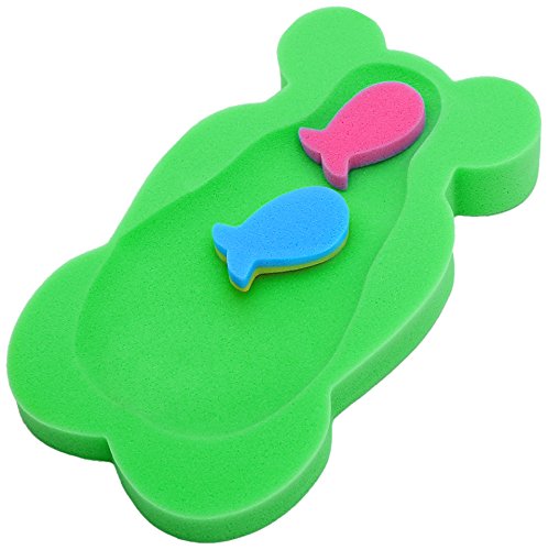 BABY BATH SPONGE SUPPORT COMFORT SOFT SAFE FOAM BRAND NEW TODDLER BATH _MIDI (Green)