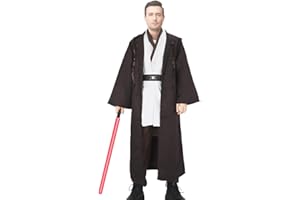 NUWIND Męski kostium Jedi, średniowieczna tunika, peleryna z kapturem, płaszcz, szlafrok, Halloween, cosplay, strój dla dorosłych