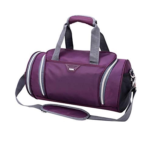 ITODA Sac de Sport avec Poche à Chaussures en Nylon Grande Capacité(20L) Portable à la Main/sur l'épaule Sac de Voyage imperméable à l'eau Respirant Femme Homme pour Sport Voyage Camping randonnée