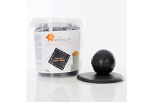 MYTORTENLAND Zuckerteig | Rollfondant | Zuckermasse | Fondant 1-5kg | 26 Farben | Perfekt zum Modellieren von Figuren und Dekorationen | Halal & Koscher (Schwarz 1 kg)