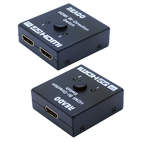 reado HDMI Switch 2 x 1 bidirektional 2-Port HDMI Switch 2 x 1 oder 1 x 2 HDMI Switch Full-HD 1080p/UHD 2160p (4 K)/Frequenzbereich 50/60 Hz 3D-fähig/HDCP/CEC/HEC/Deep Farbe/Plug & Play - 2