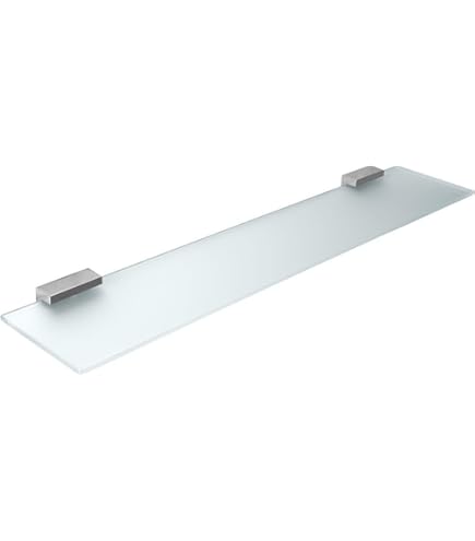 2 Mensole In Vetro Temperato Trasparente 70x20 Cm - Design Moderno Per Soggiorno, Cucina, Bagno - Capacità 15kg - 2