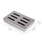 Blumtal Smoker Räucherbox aus rostfreiem Edelstahl – Gas-Grillzubehör oder Holzkohlegrill, 20x13x3,5cm, Silber – Bild 3