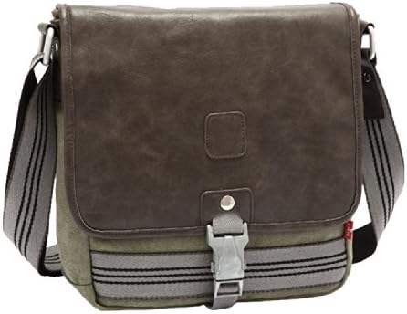 SAIERLONG Men's Messenger Bags Shoulder Handbags Green Canvas