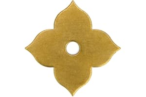 TIAZZAUS Tiazza 10Pcs Clover Brass Backplate Washers Classical Furniture Decoration Gasket Brass Hardware Accessories (Bronze)