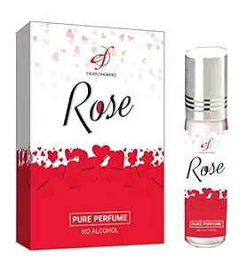 Exotix Fragrance Attar Rose Perfume Alcohol-free for Men and Women Long Lasting Pure And Natural Attar Love Oil Perfume - 6ml Pack
