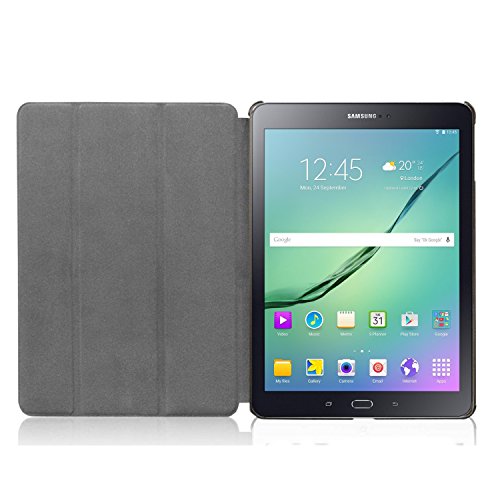 Samar® – Höchste Qualität neue Samsung Galaxy Tab S Tablet (Juli 2014) Ultra Slim Case Cover Stand inkl. Displayschutzfolie mit Mikrofaser Reinigungstuch weiß Galaxy Tab S2 9.7 inch - 2