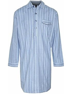 Herren Champion Gekammte Baumwolle Gestreiftes Nachthemd Schlafanzug Nachtanzug