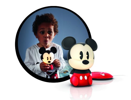 Philips Disney Micky Maus LED Nachtlicht, schwarz/rot, 717093016 - 7