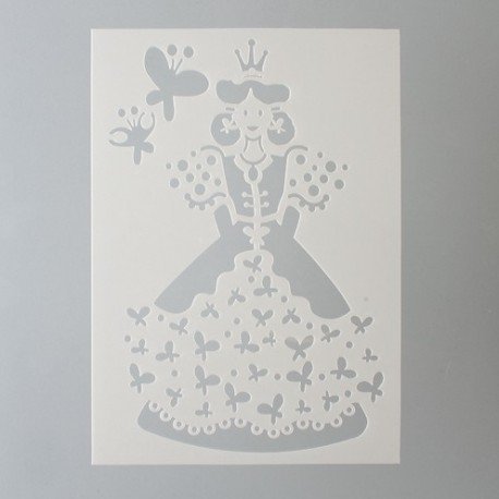 bastelkoerble® Stencils Schablone Kleine Prinzessin , Kunststoff, format A5