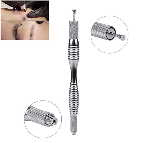 Pinkiou stylo microblading sourcils tatouage double têtes pour dames filles (argent)