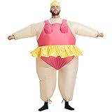 HEYMA Adult Dinosaur Inflatable Costumes Halloween Fancy Dress Outfit Suit (Ballerina)