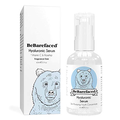 Serum de ácido hialurónico para el rostro con vitamina C y retinol (retinol palmitato) 1% - Crema facial antienvejecimiento para las arrugas con colágeno marino para todos los tipos de piel.