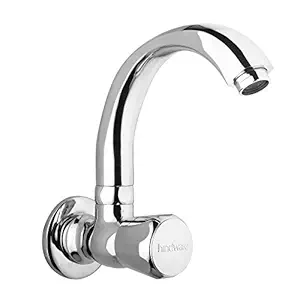 Hindware F330024CP Sink Cock with Swivel Casted Spout (Wall Mounted) (Contessa Plus) with Chrome Finish