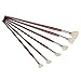 Produktbild BQLZR 6pcs Fan Bristles Oil Painting Watercolors Paint Brushes Red Wooden Handle
