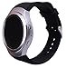 Produktbild SUNDAREE Kompatibel mit Gear S2 Sport Armband,Silikon Schwarz Ersatzarmbänder Uhrband Uhrenarm Band Wrist Strap inkl. Adapter Silikonband für Samsung Gear S2 Sport SM-R730/SM-R720(Black Silikon)