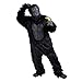 Produktbild Charm Rainbow Deluxe Affen Kostüm Erwachsene Schwarz Gorilla Kostüm für Party, Fasching, Halloween, Schimpanse Ganzkörperanzug mit Maske Händen und Füßen 2 Gr. Standard and Plus